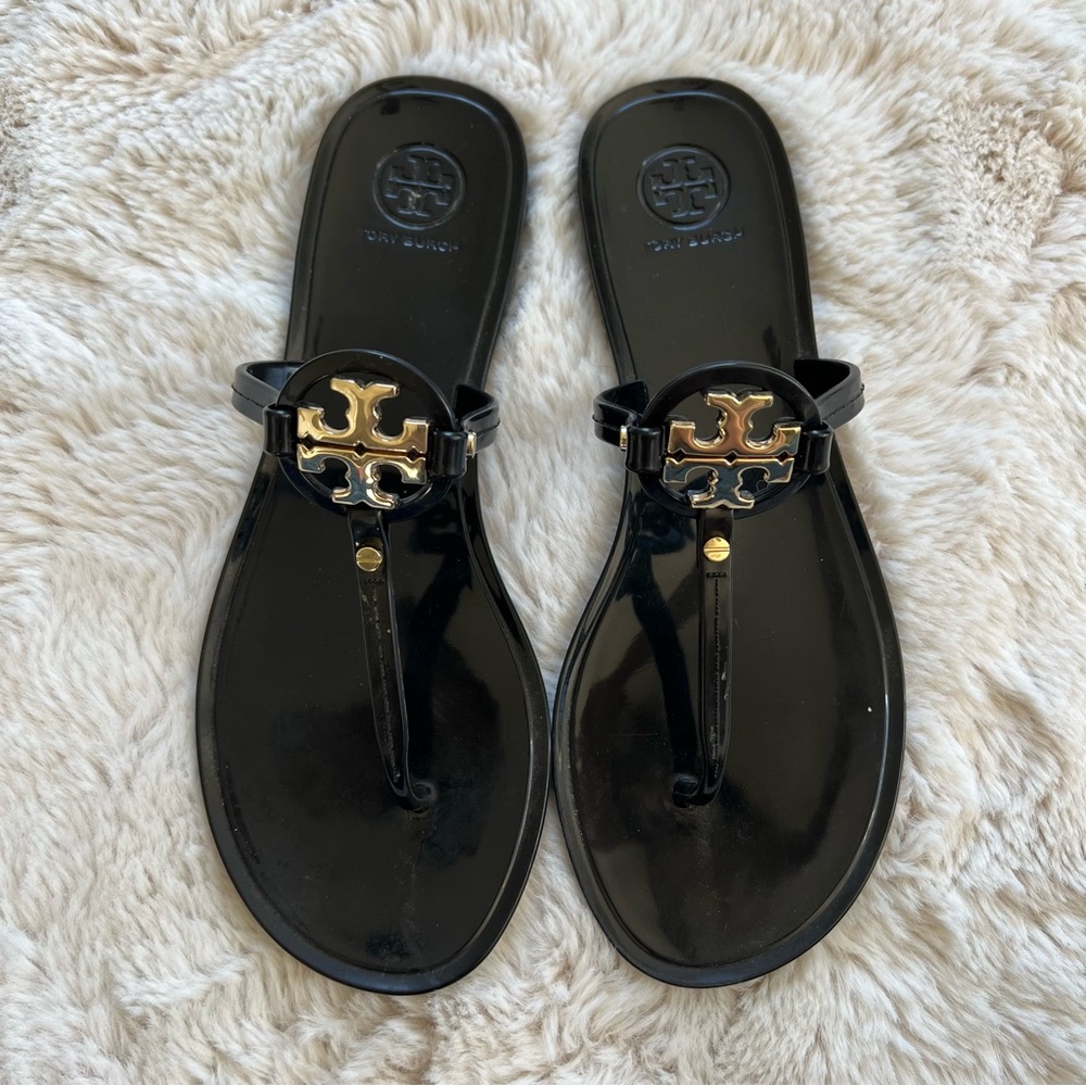 Tory Burch Black Jelly Sandals